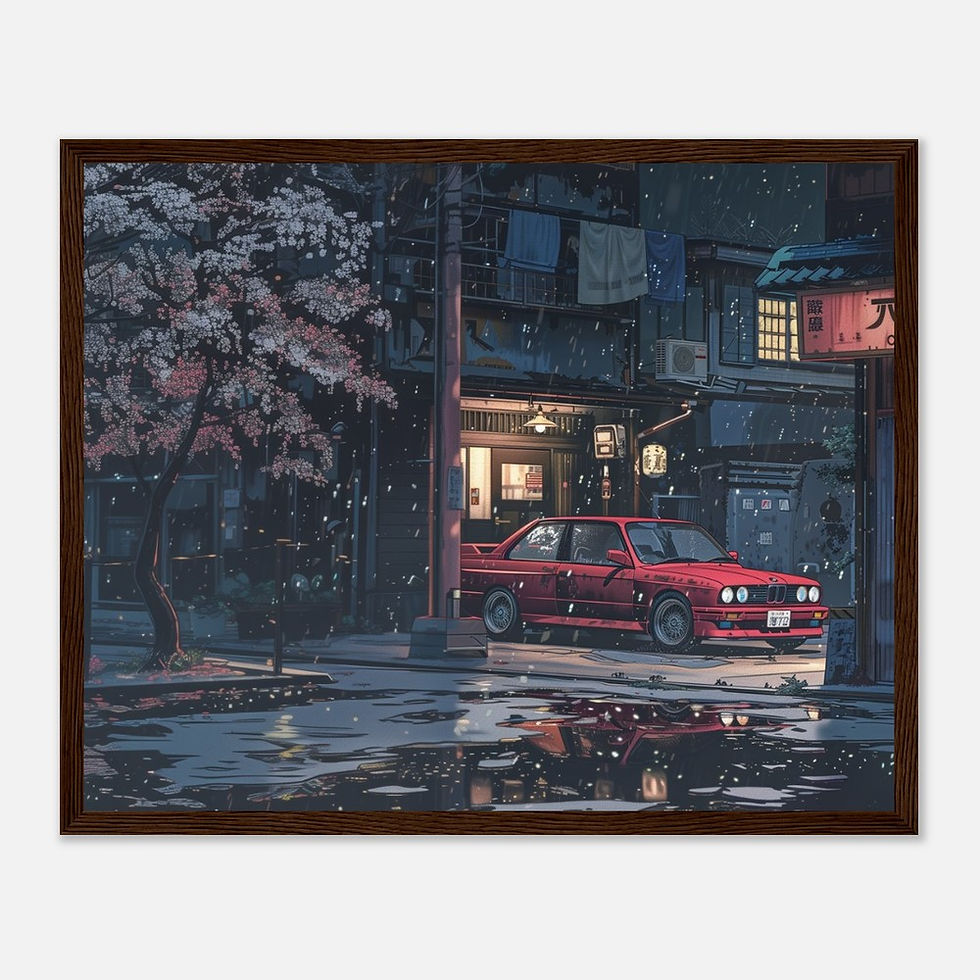 Thumbnail: BMW E30 M3 - Premium Matte Paper Wooden Framed Poster