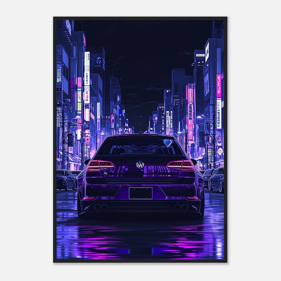 Thumbnail: VW Golf R 7.5 - Premium Matte Paper Wooden Framed Poster