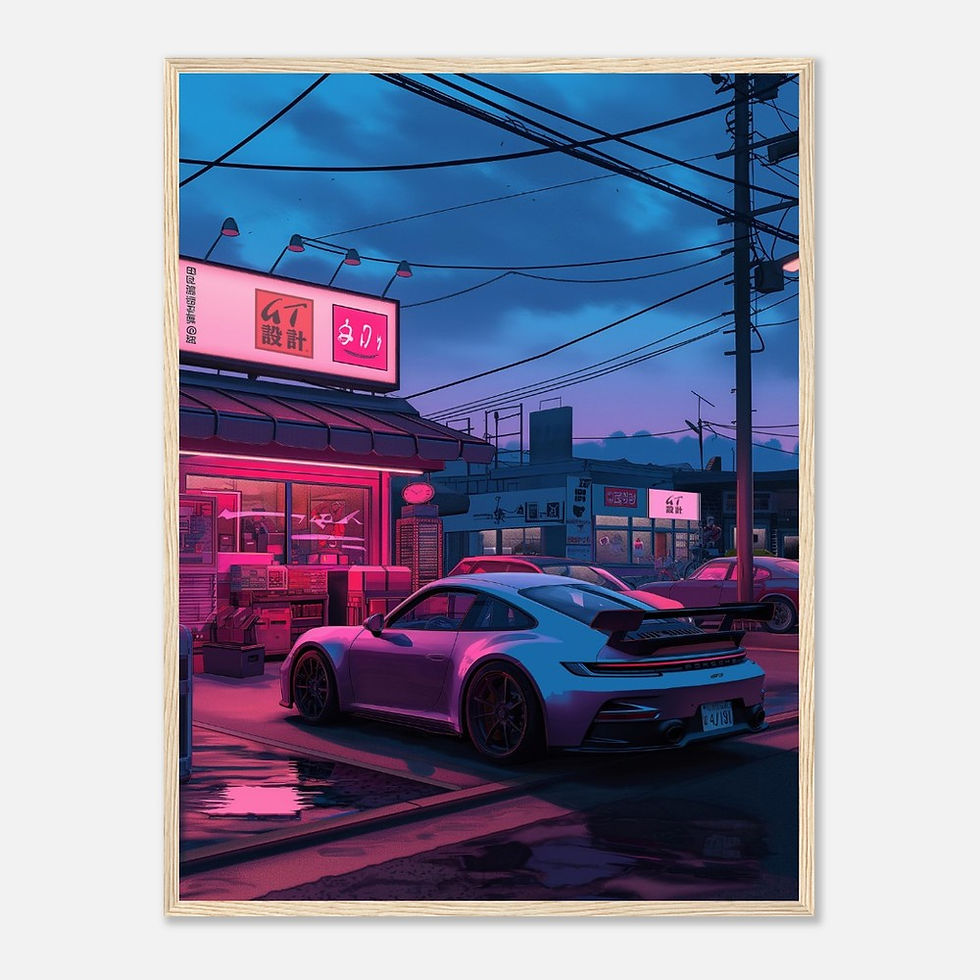 Thumbnail: Porsche 911 GTS - Premium Matte Paper Wooden Framed Poster