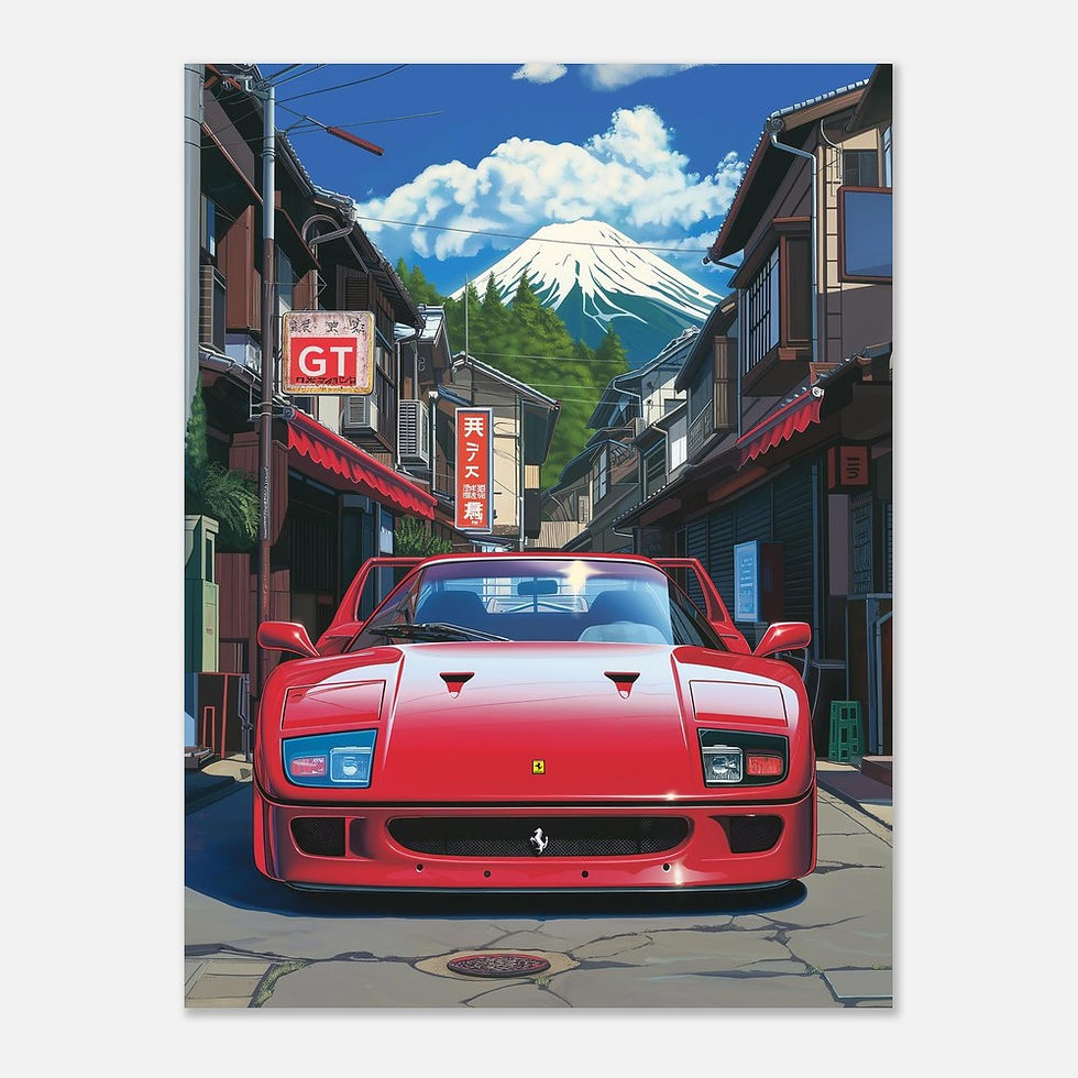 Thumbnail: Ferrari F40 in Japan - Premium Matte Paper Poster