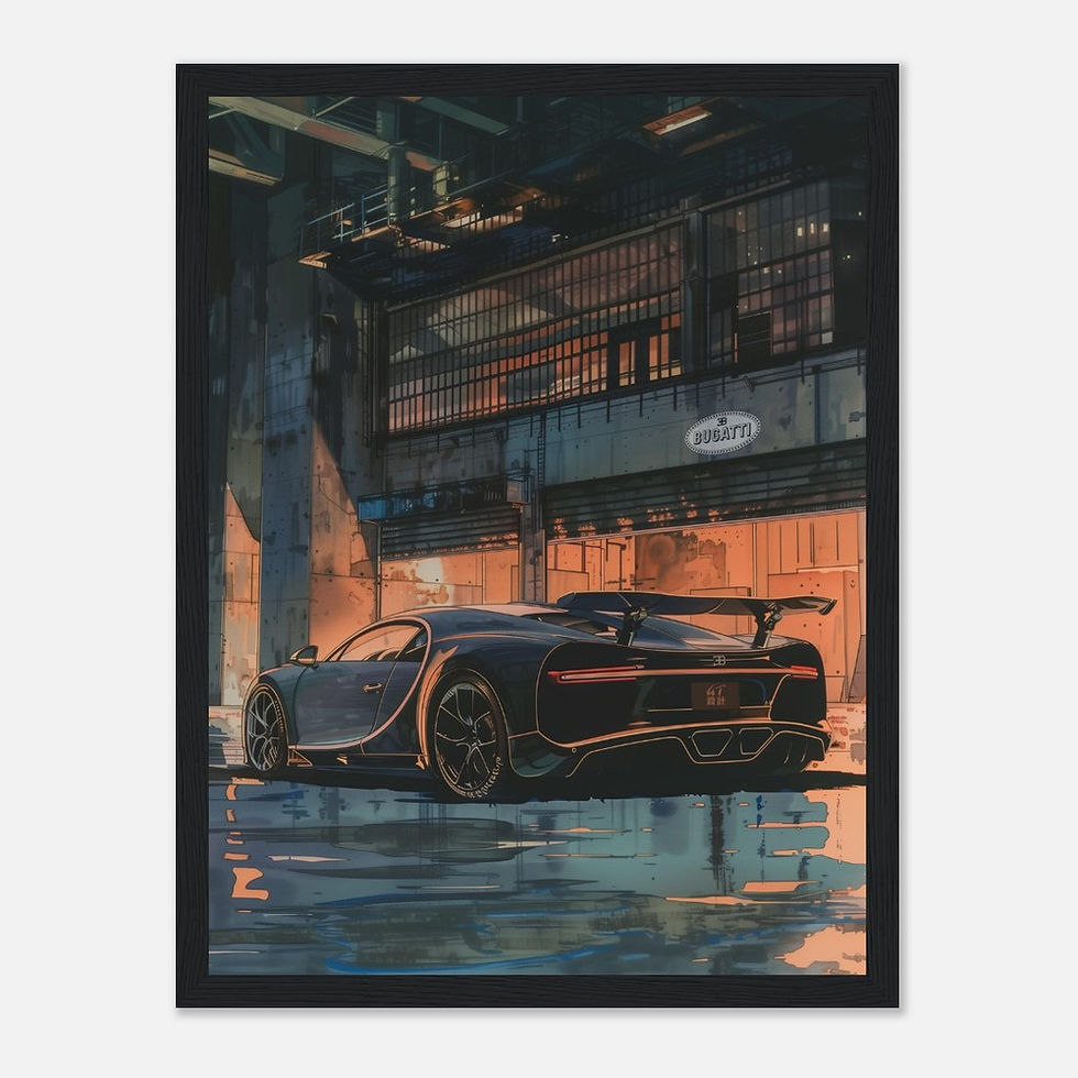 Thumbnail: Bugatti Chiron - Premium Matte Paper Wooden Framed Poster