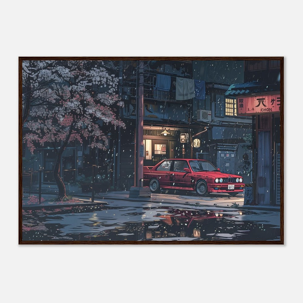 Thumbnail: BMW E30 M3 - Premium Matte Paper Wooden Framed Poster
