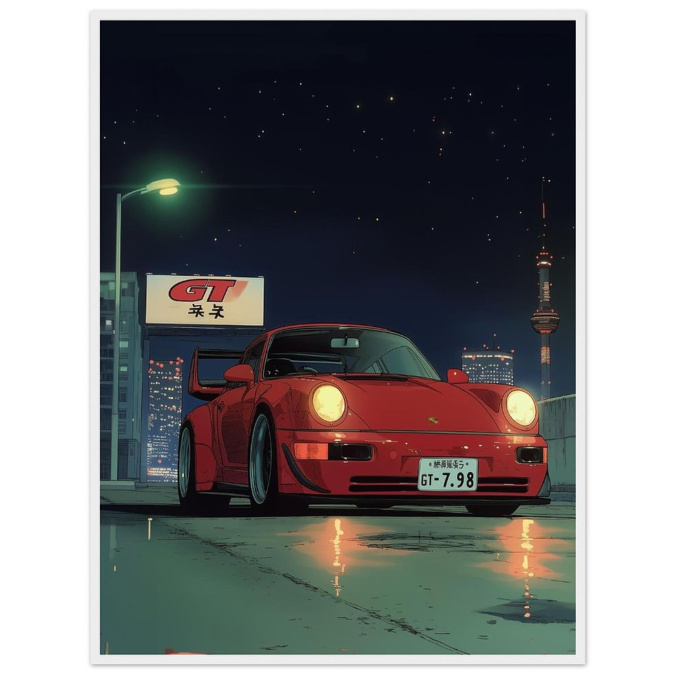 Thumbnail: Porsche 911 - Premium Matte Paper Wooden Framed Poster