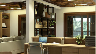 RESIDÊNCIA JMF | Estúdio Residencial (ambientes integrados de sala de estar e tv, cozinha, dormitório e home office) | Nova Ponta da Fruta, Vila Velha - ES | 2022
Estúdio residencial reformado no último pavimento, com ambientes integrados de estar, cozinha, bar, home office e dormitório, planta aberta e materiais contemporâneos como piso vinílico, cimento queimado e teto vazado, iluminação cênica, ventilação cruzada e presença de elementos naturais, criando atmosfera acolhedora e conexão com a paisagem litorânea.