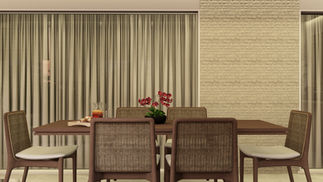 RESIDÊNCIA PJR | Varanda | Praia do Canto, Vitória - ES | 2025 [FELIPE MILWARD ARQUITETURA]

Varanda de apartamento reformada, com forro em gesso rebaixado e iluminação equilibrada entre luz direta e indireta, criando atmosfera acolhedora. O espaço conta com painel de TV embutido, balcão com marcenaria e cervejeira, espelho que amplia a percepção espacial, sofá e vegetação decorativa, reforçando conforto sensorial e conexão com a natureza, em conformidade com as diretrizes do condomínio.