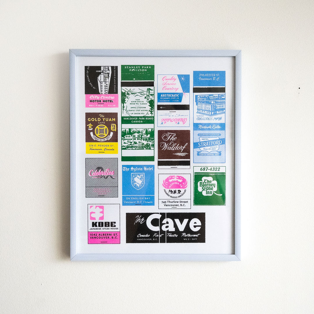 Vancouver Matchbook Risograph Print