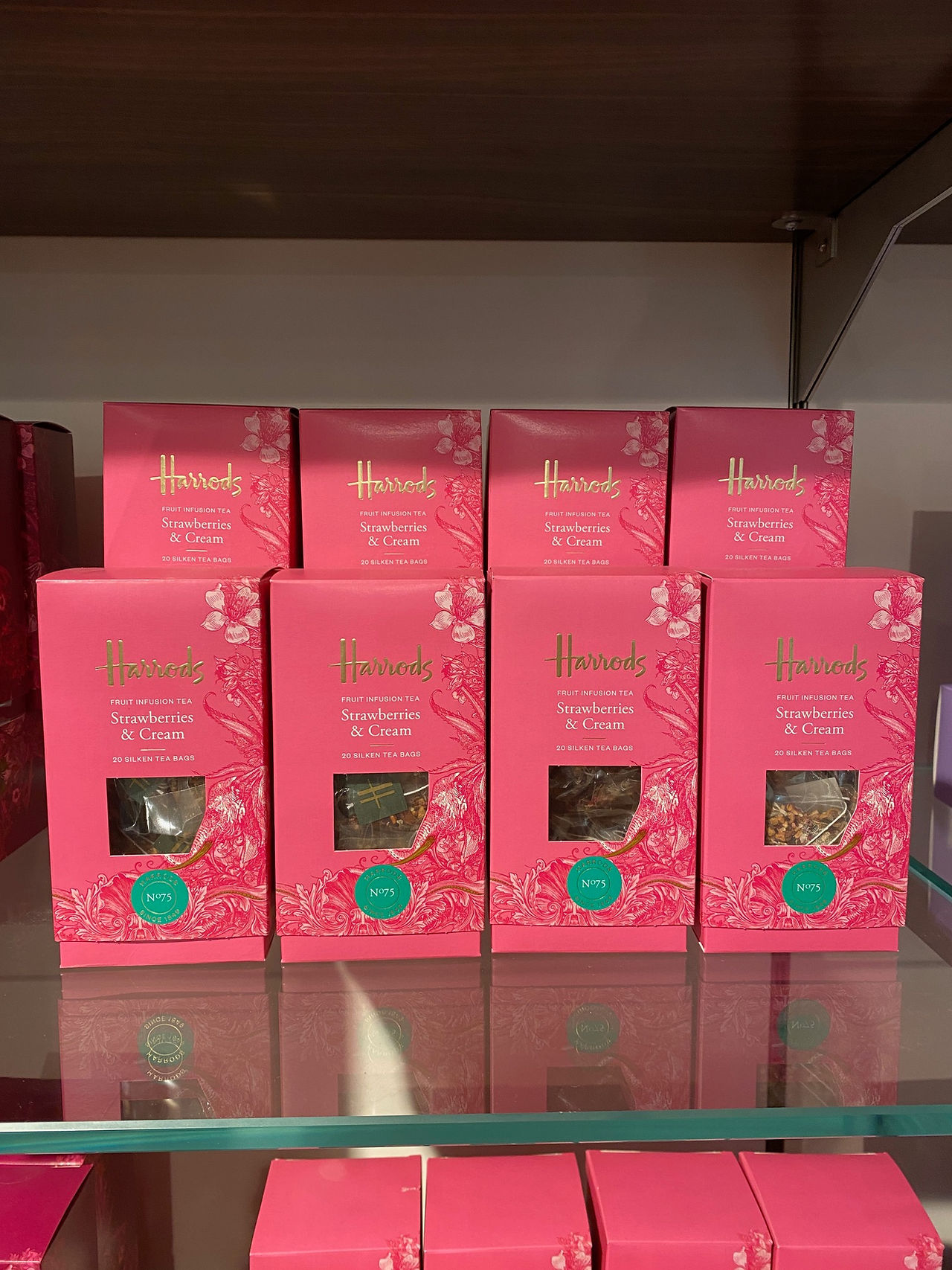 branding harrods tea strawberries &amp; cream