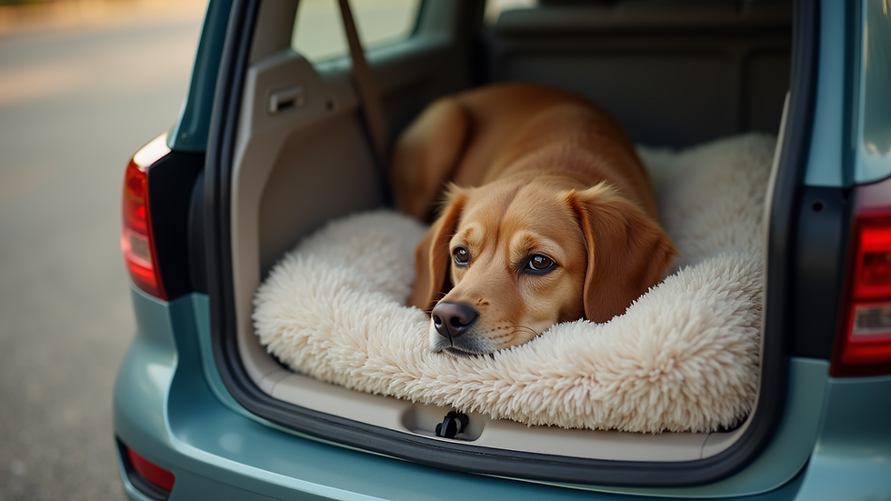 Eye-level view of a cozy pet carrier with a soft blanket inside