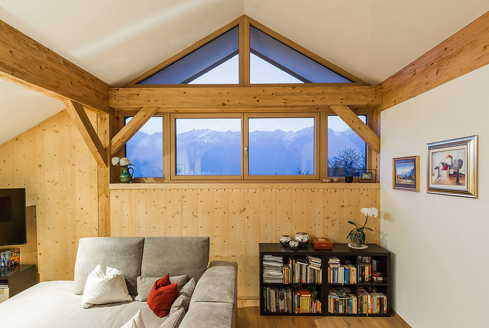 Haus aus Holz und Lehm