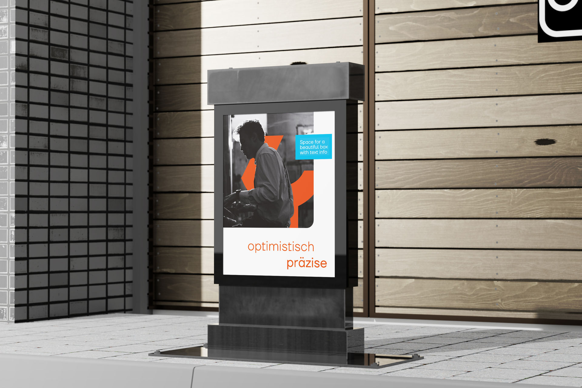 Digital-Display mit Poster