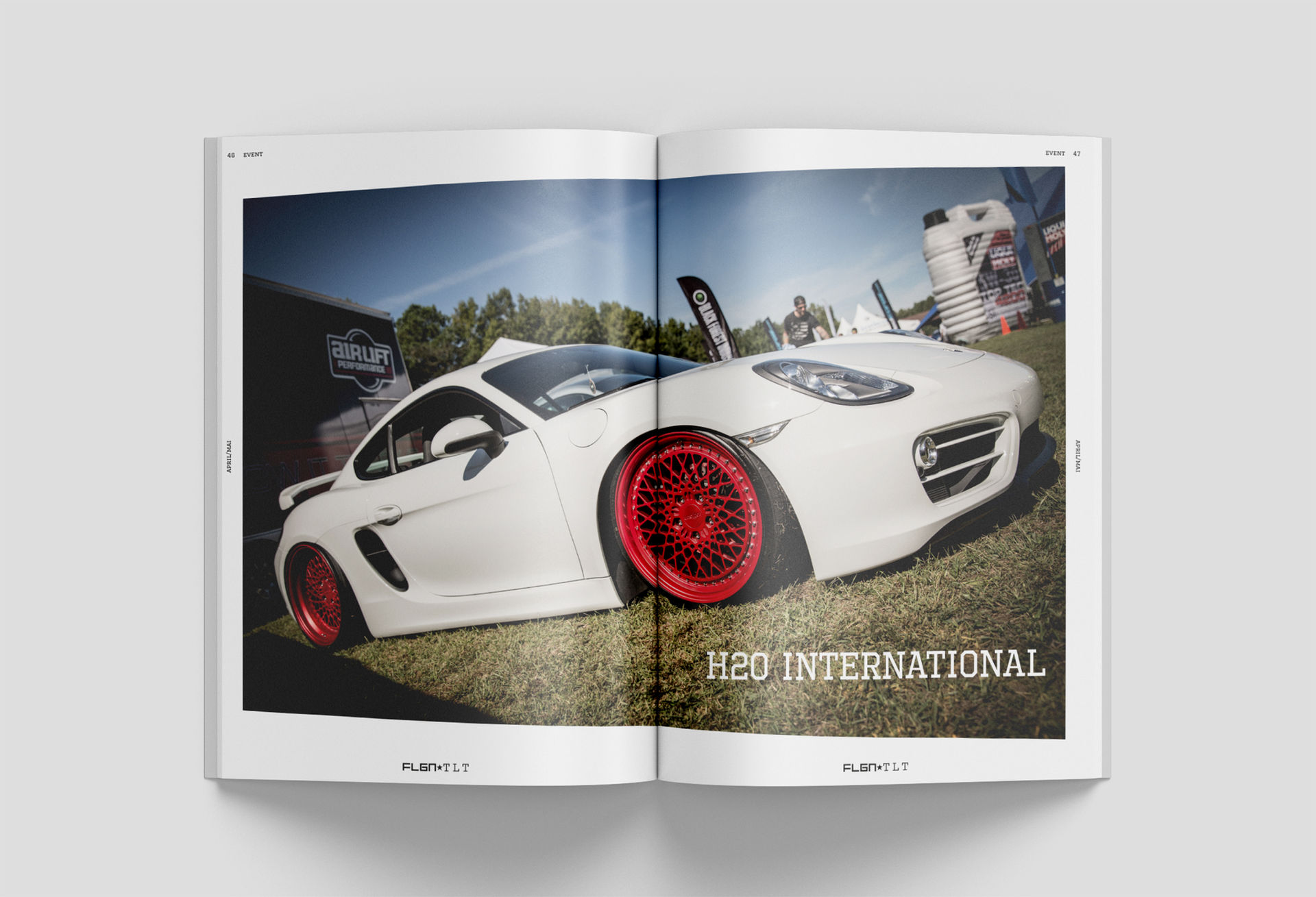 Magazin-Layout Auto- und Mode-Magazin für Männer