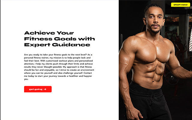 Vorschau einer Website Vorlage für Personal Trainer und Fitness Coaches