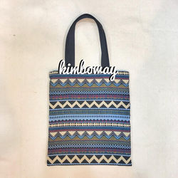 Blue Ethic Pattern Tote Bag