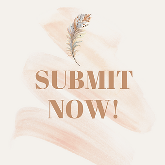 Cream and Peach Feather and Brushstroke