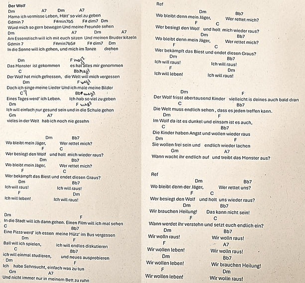 Liedertext und Noten