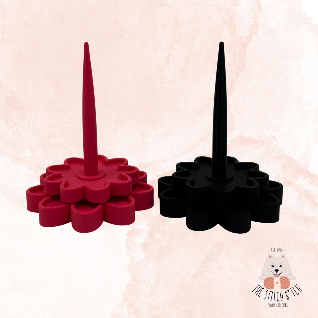 Flower Yarn Spinner and Holder