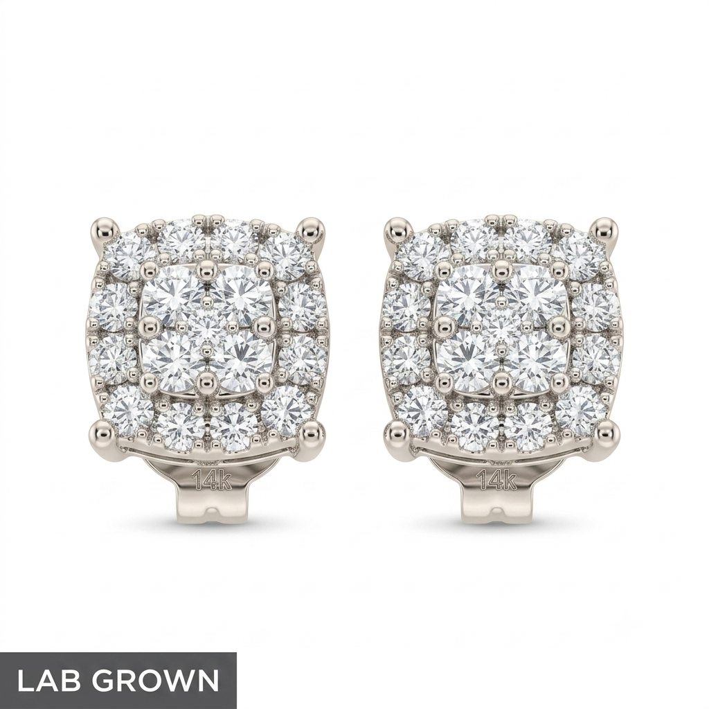 14k White Gold Earring 0.70cts 2.36grams