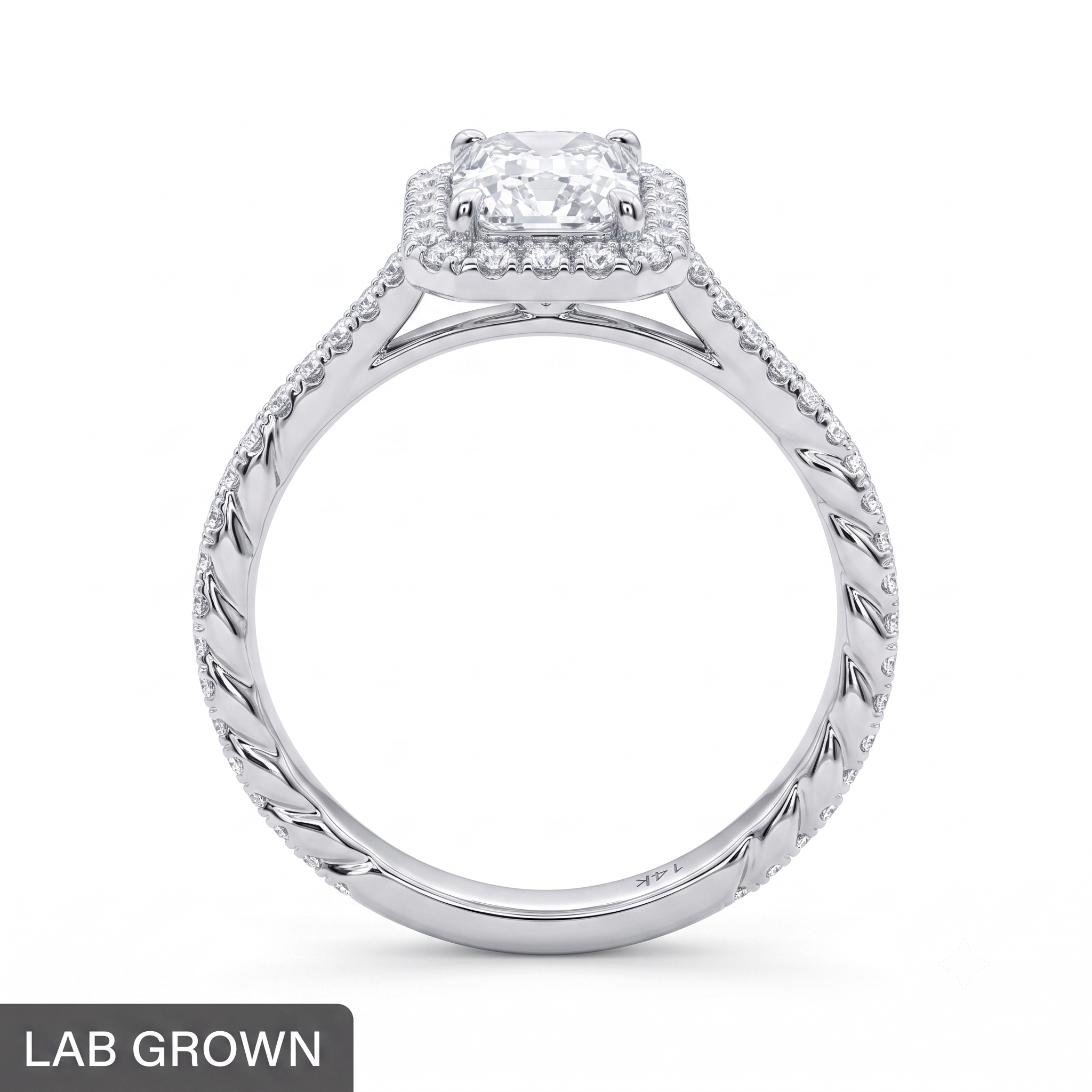 14K White Gold Diamond Ring 2.24cts