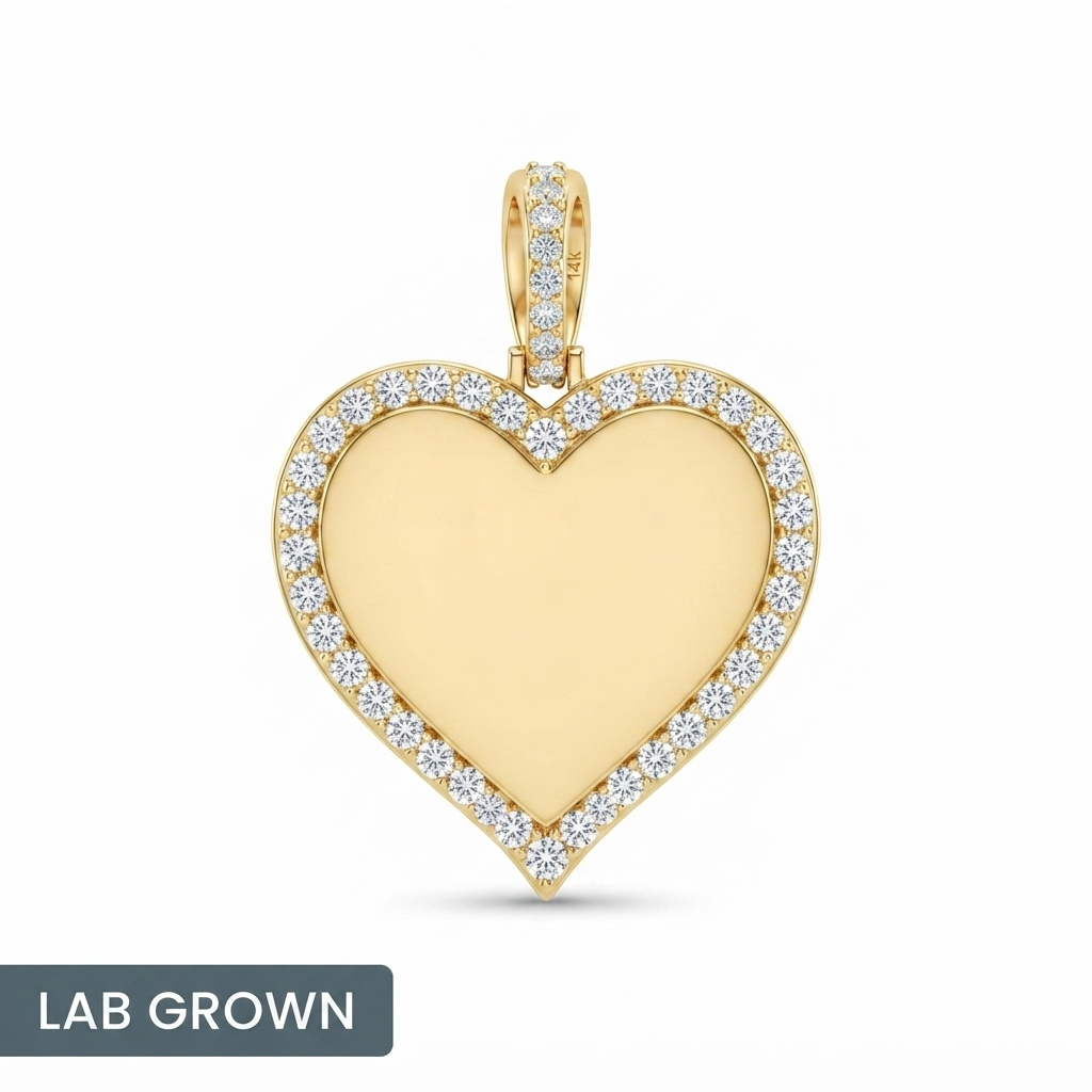 14k Yellow Gold Pendant 3.25cts 7.02grams