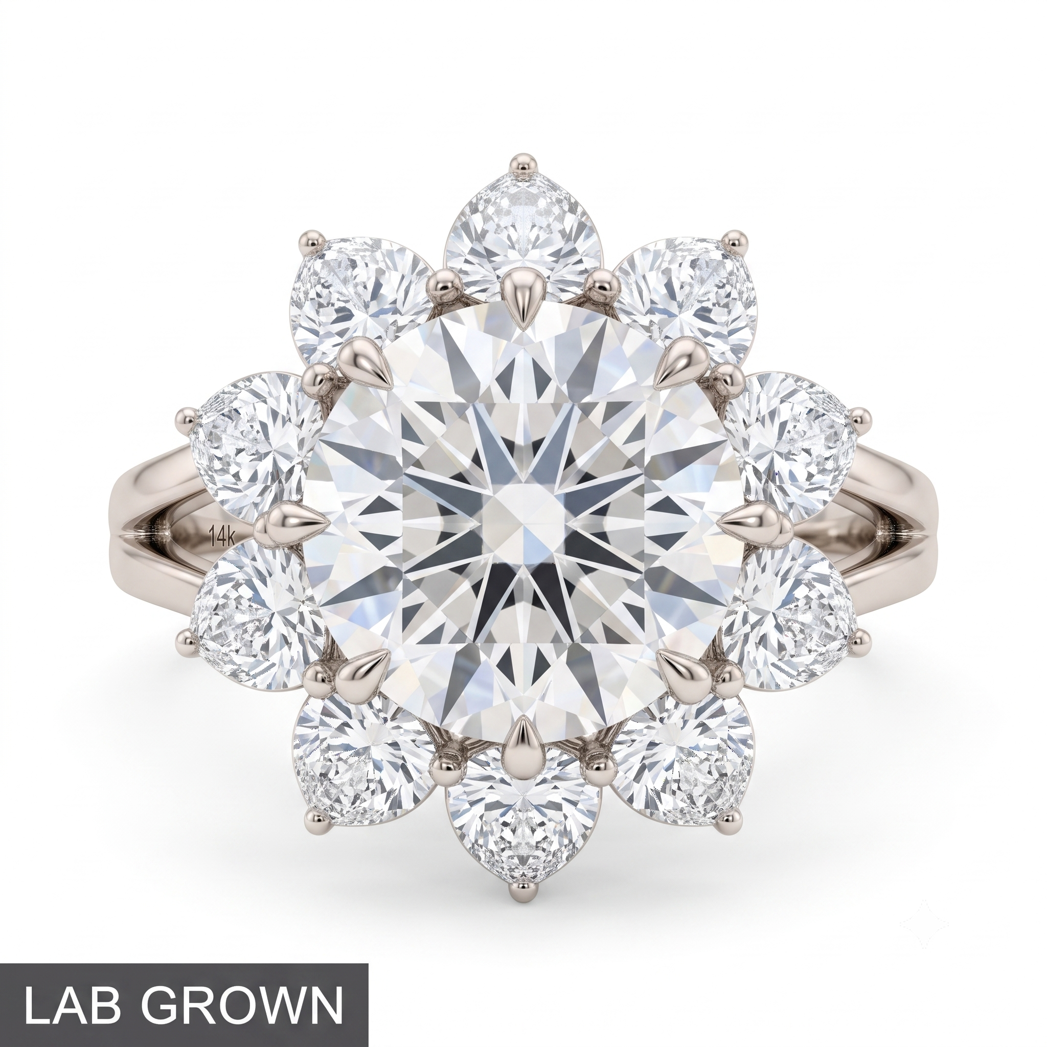 14K Gold Diamond Ring 8.36 carats 4.35 grams