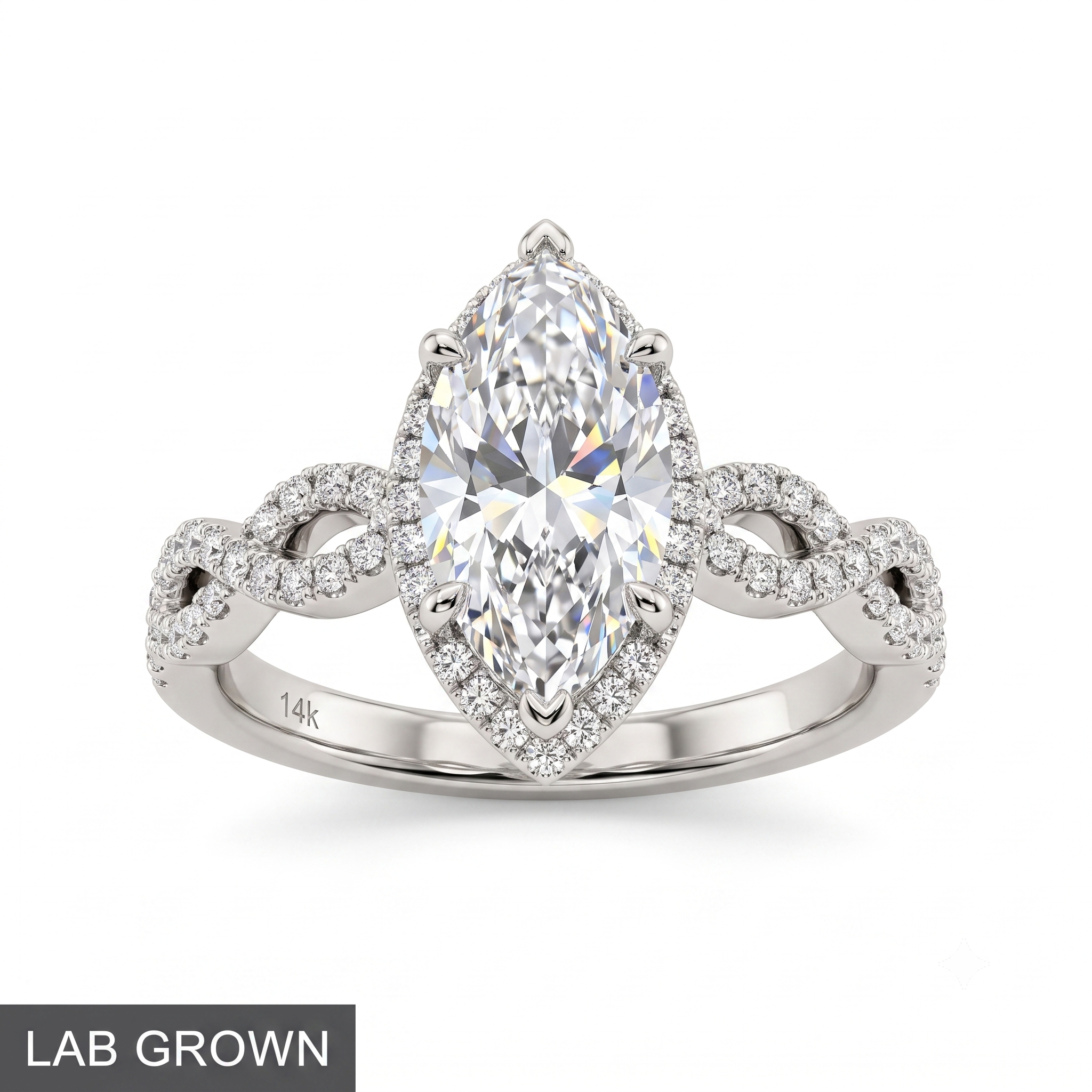 14K Gold  Diamond Ring 2.81 carats  5.05 grams
