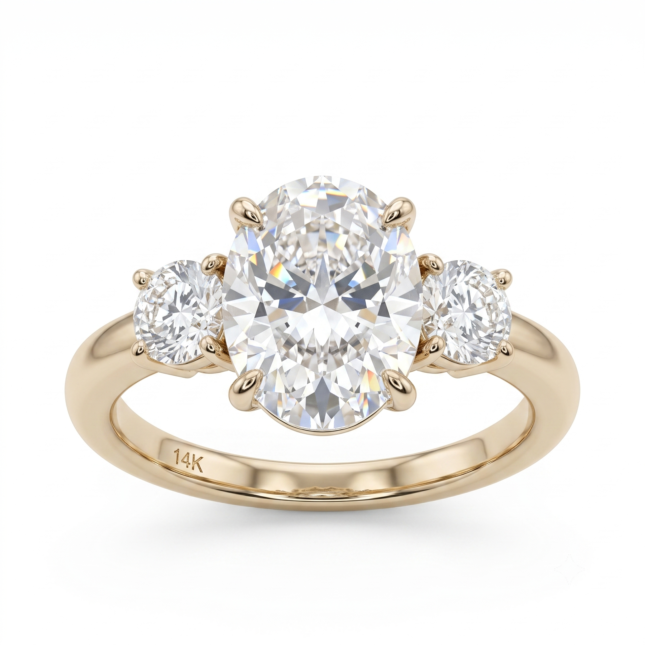 14K White Gold Diamond Ring 2.21cts