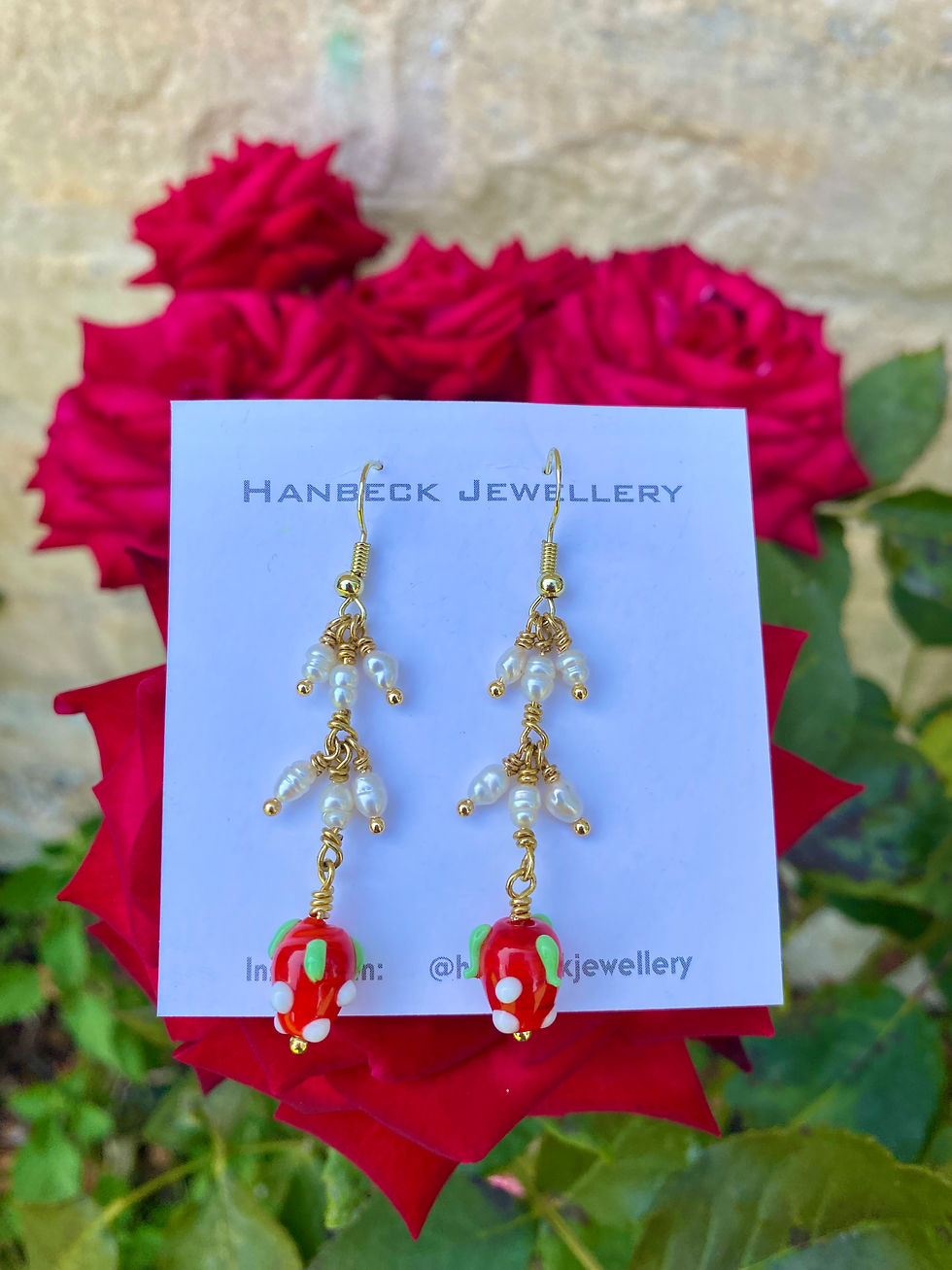 Strawberries & Cream Earrings