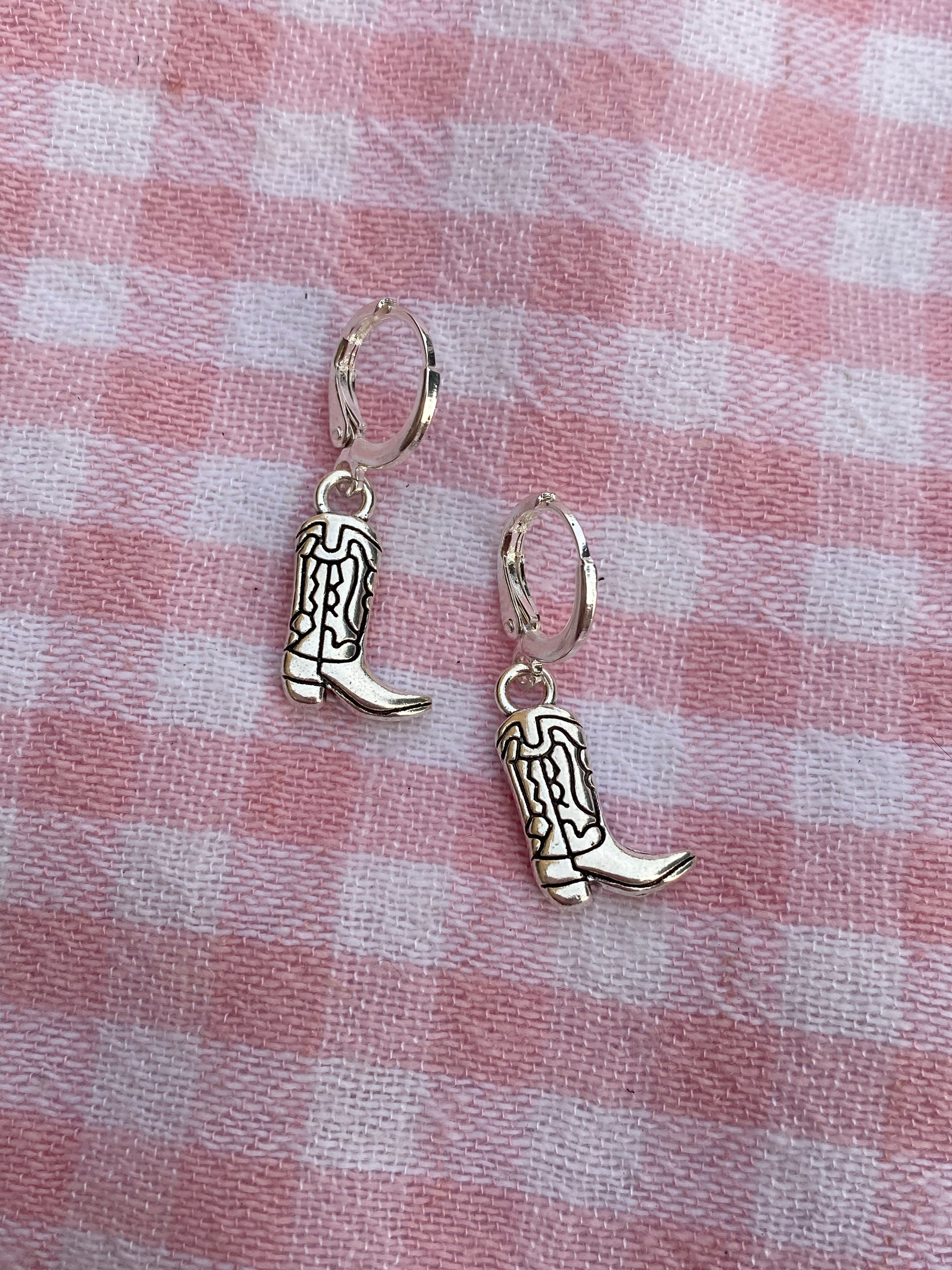 Silver Cowboy Boot Huggies