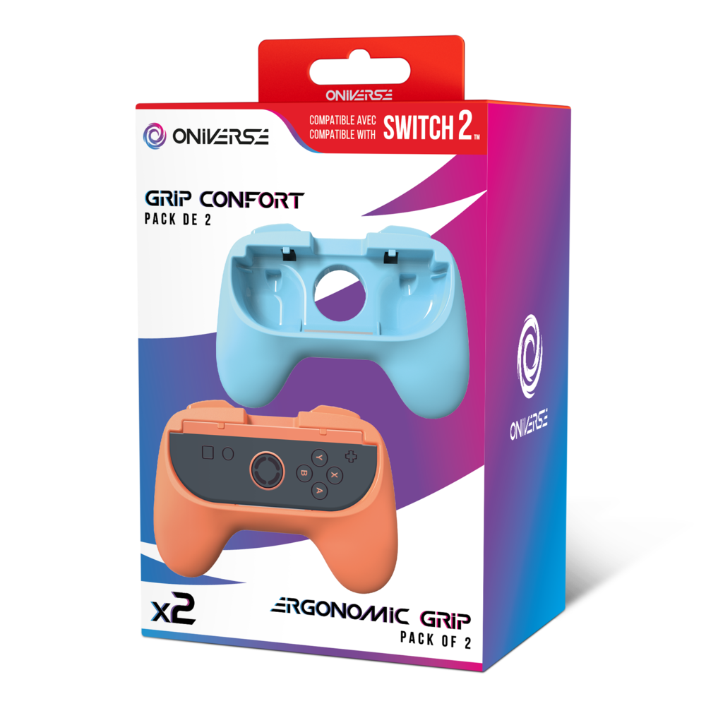 Oniverse - Pack de 2 grips confort Switch 2 - Packaging