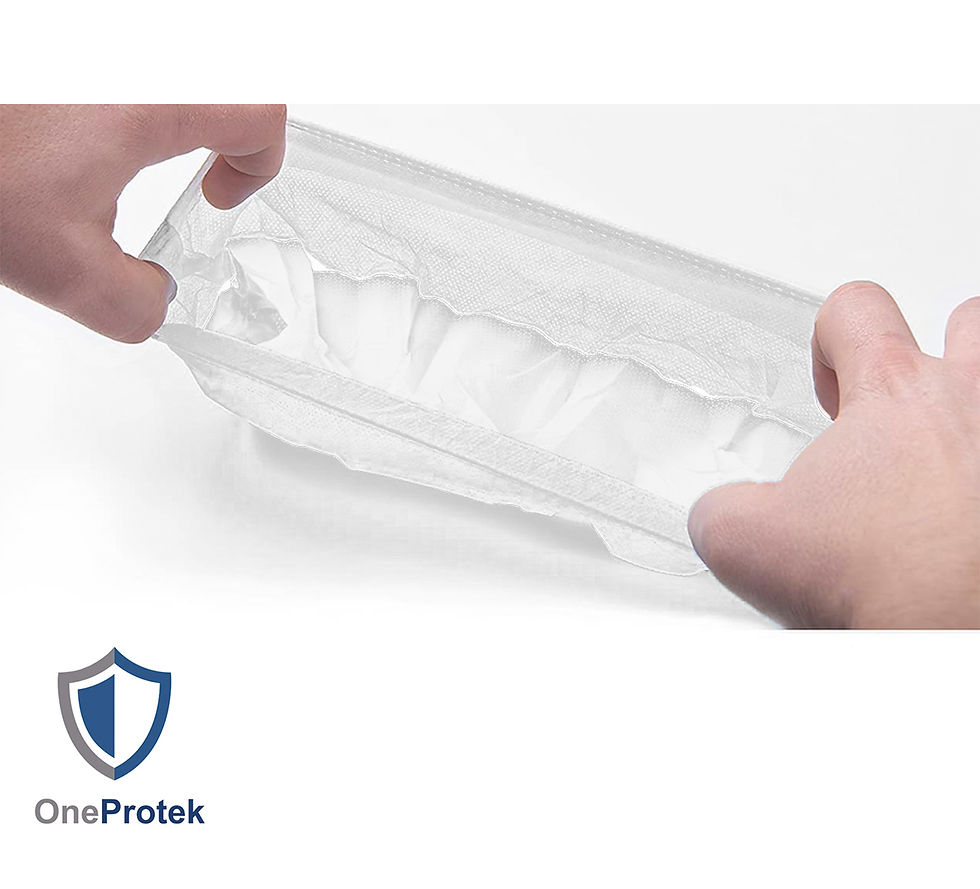 Thumbnail: 50 White Disposable Bi-material Shoe Covers - One Size