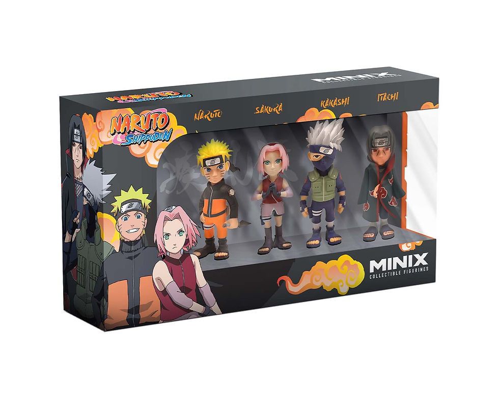 Miniature : Pack 4 figurines - Naruto Shippuden (Naruto, Kakashi, Itachi, Sakura)