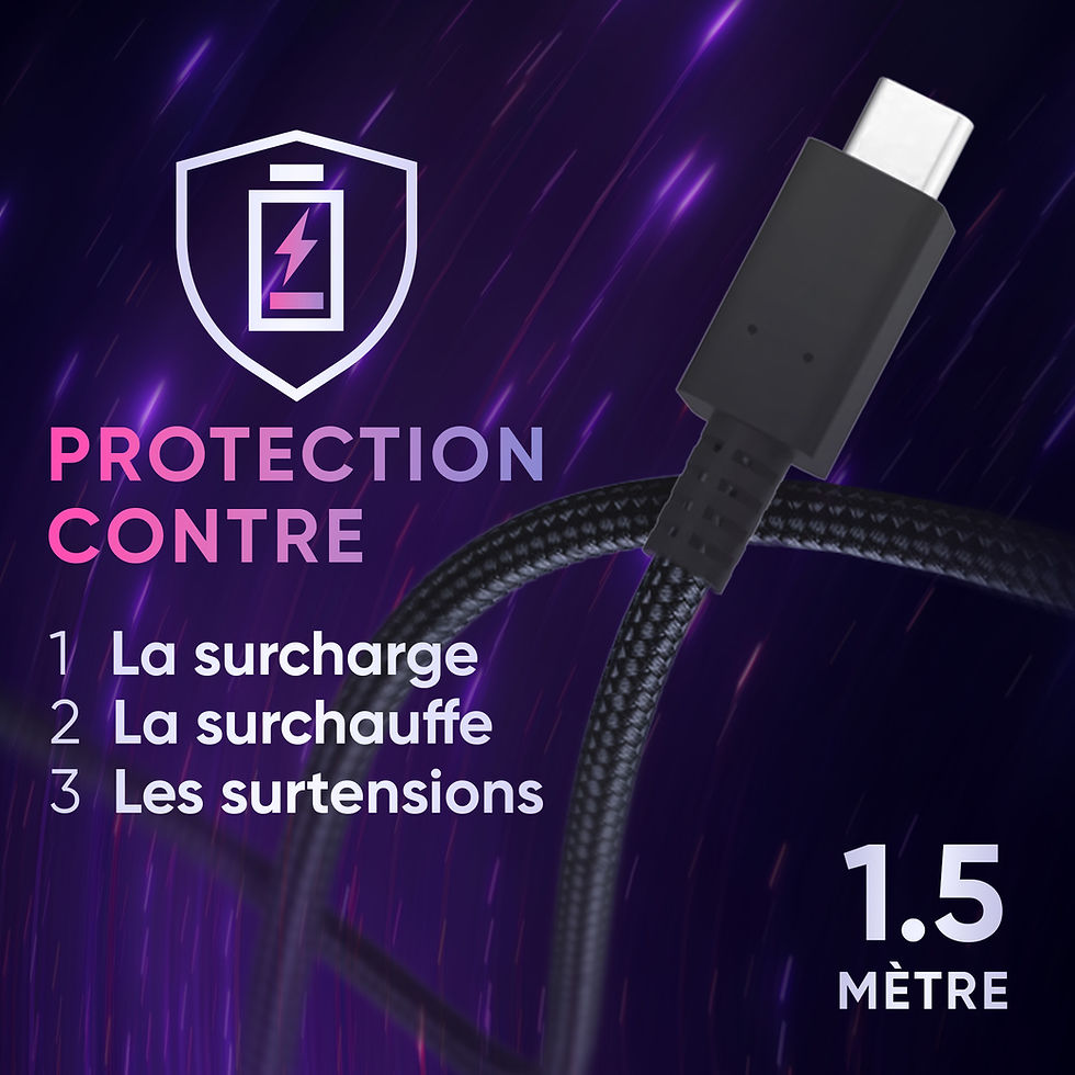 Miniature : Oniverse - Chargeur rapide 65W Switch 2 - Charge sécurisée