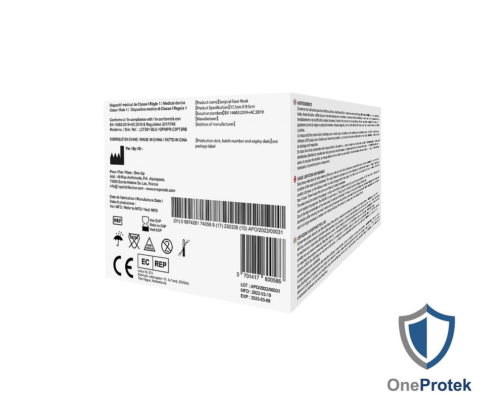 Miniature : 50 (5x10) Masques Chirurgicaux 3 plis Type IIR