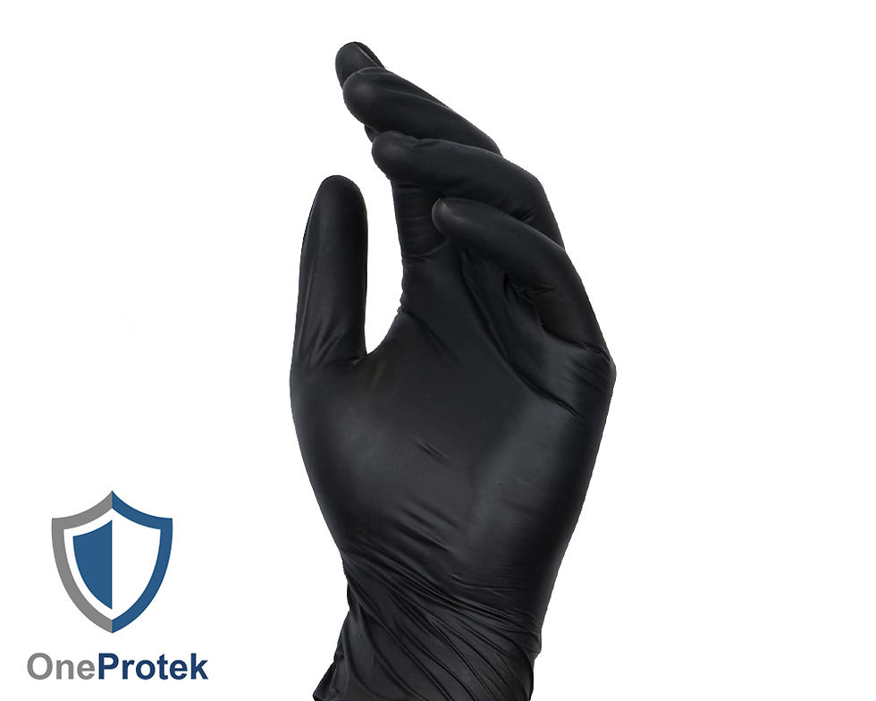 Miniatura: 100 Gants Vitrile (Nitrile-Vinyle Mix) Jetables Noirs
