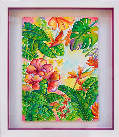 my mum's garden, mishell leong, watercolour art