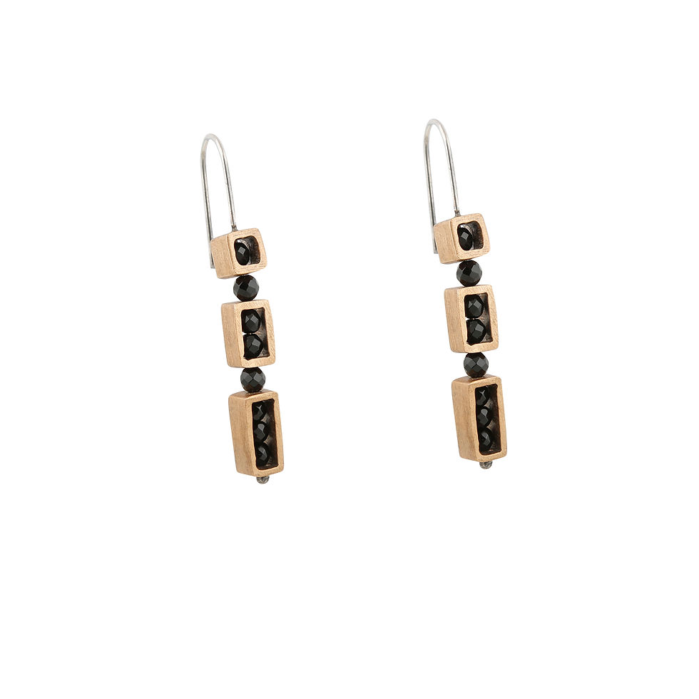 Küçük resim: Blocks Küpe / Triplex / Bronz + Gümüş