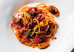 linguine with nduja and tomatoes recipe.