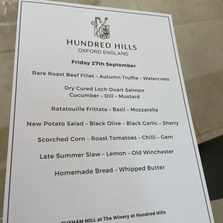 Lunch menu