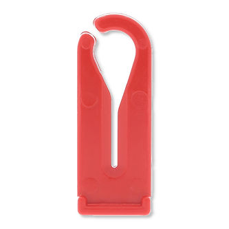 CLAMP PLAT OUVERT POUR TUBE ØE 2.0-4.1mm - POM ROUGE