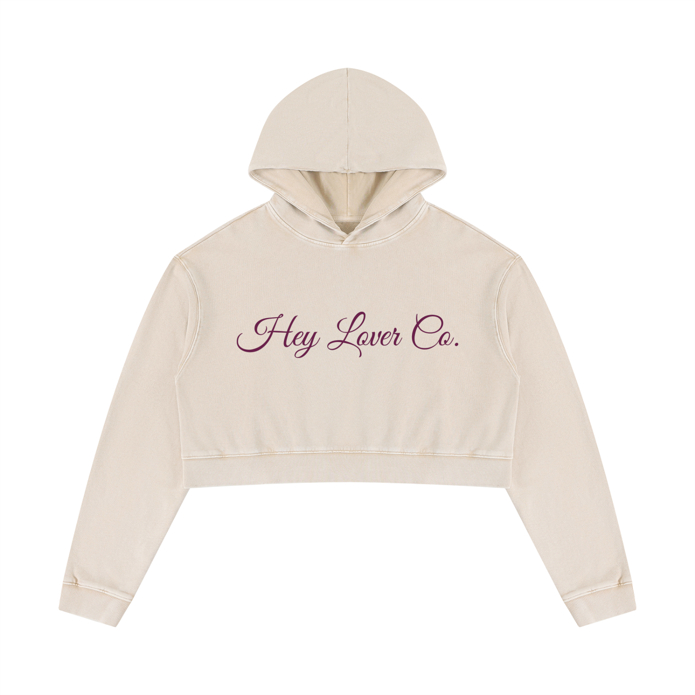 Soft Look, Strong Woman Crop Hoodie