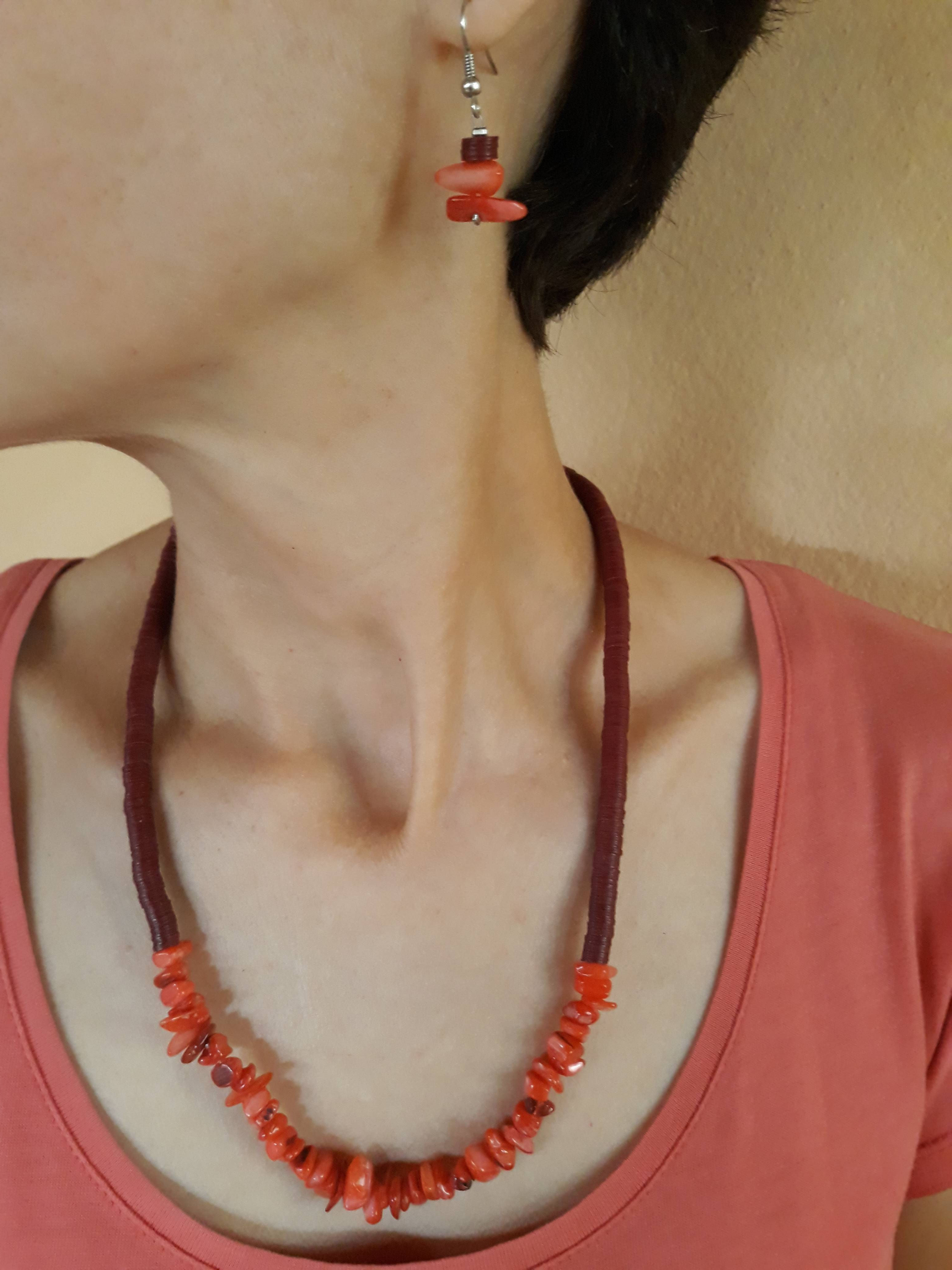 Parure C18 collier et boucles d'oreilles