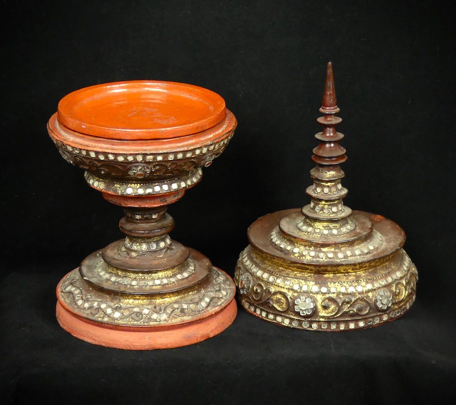 Vase à Offrande Birman ancien, Hsun-ok, stupa