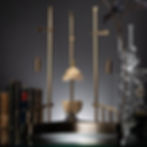 Géode d’agate sur mécanisme à contrepoids