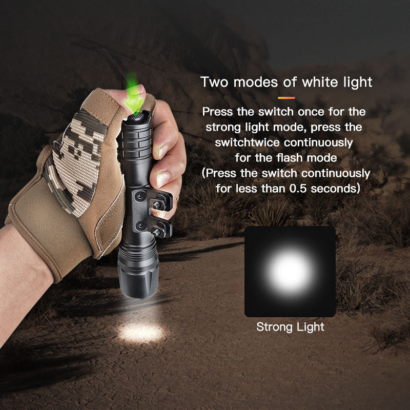 Thumbnail: SFD-115M 1800 Lumens Rechargeable White Light Tactical Flashlight (M-Loc))