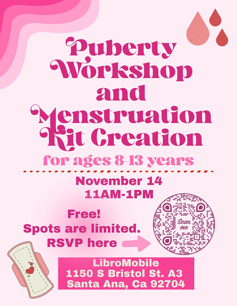 Puberty Workshop & Menstruation Kit Creation