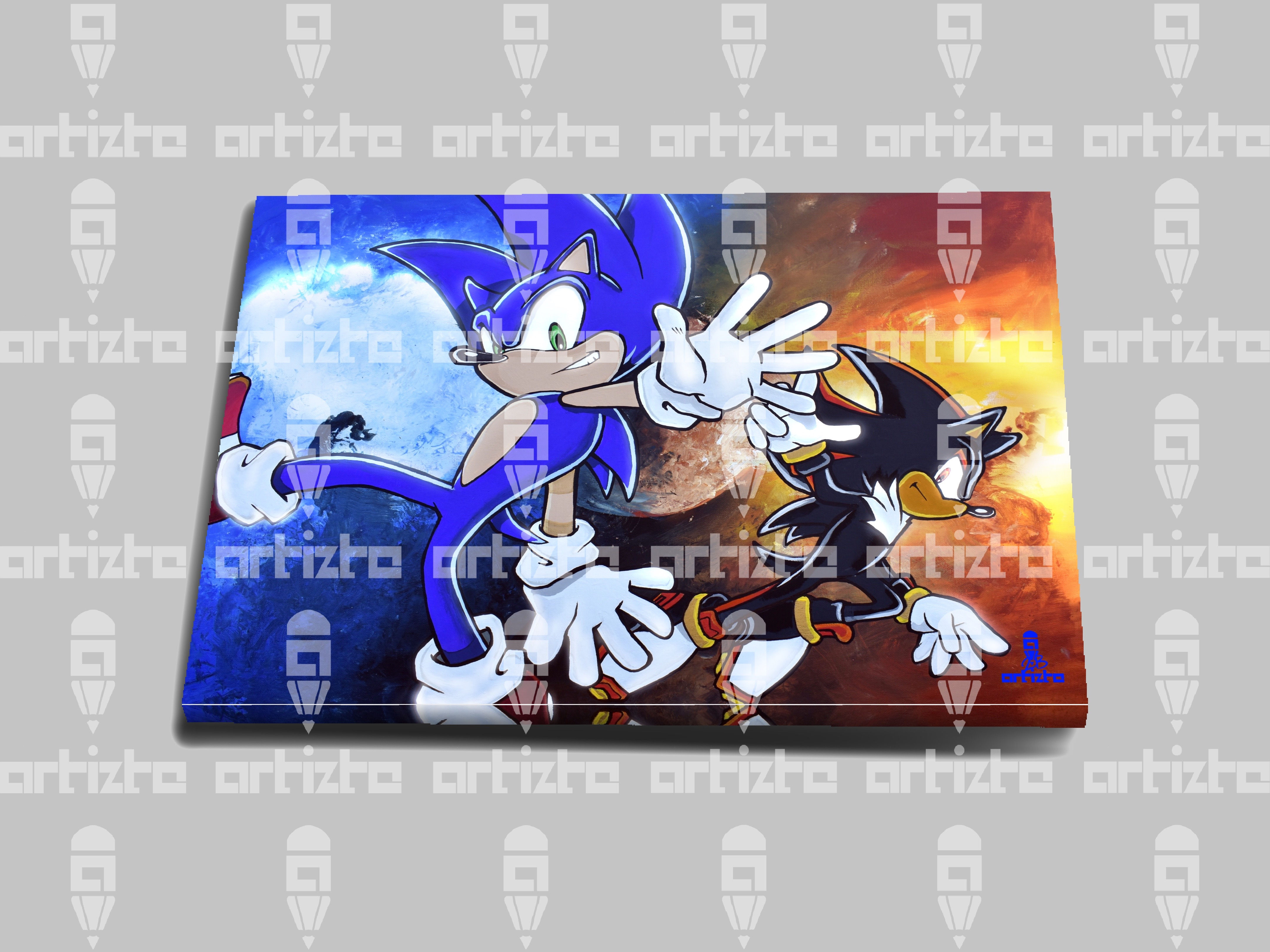SONIC & SHADOW - CANVAS PR!NT