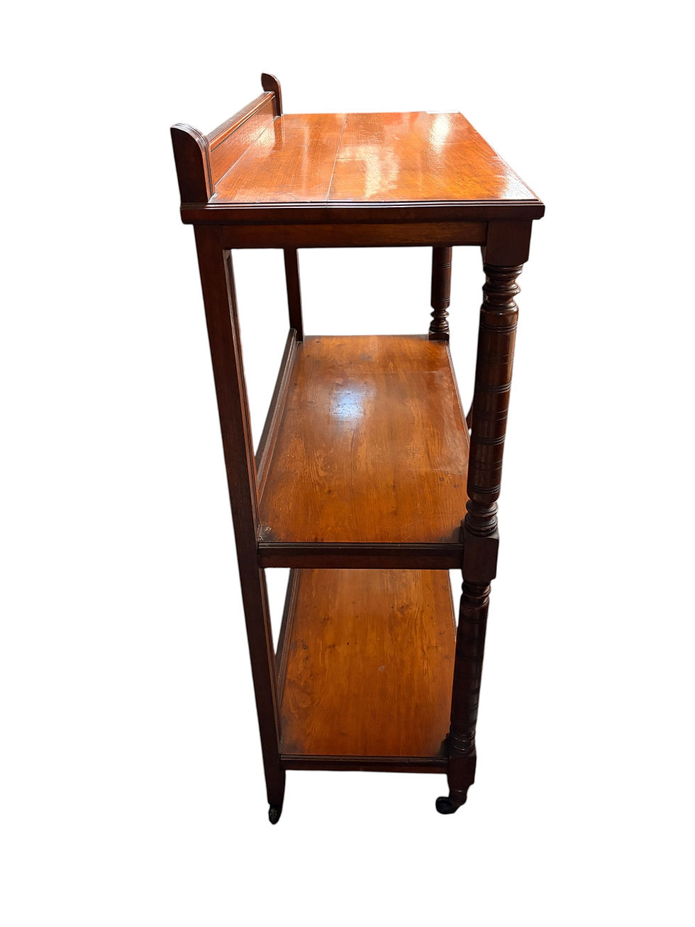 Thumbnail: Elegant Antique 3-Tier Wooden Display Shelf