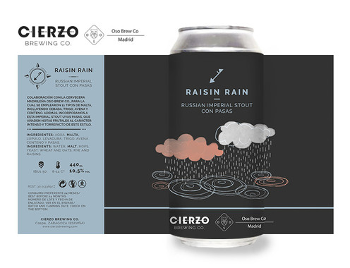 Cierzo & Oso - Raisin Rain - Caja 12 Latas Cierzo & Oso - Raisin Rain - Caja 12 Latas