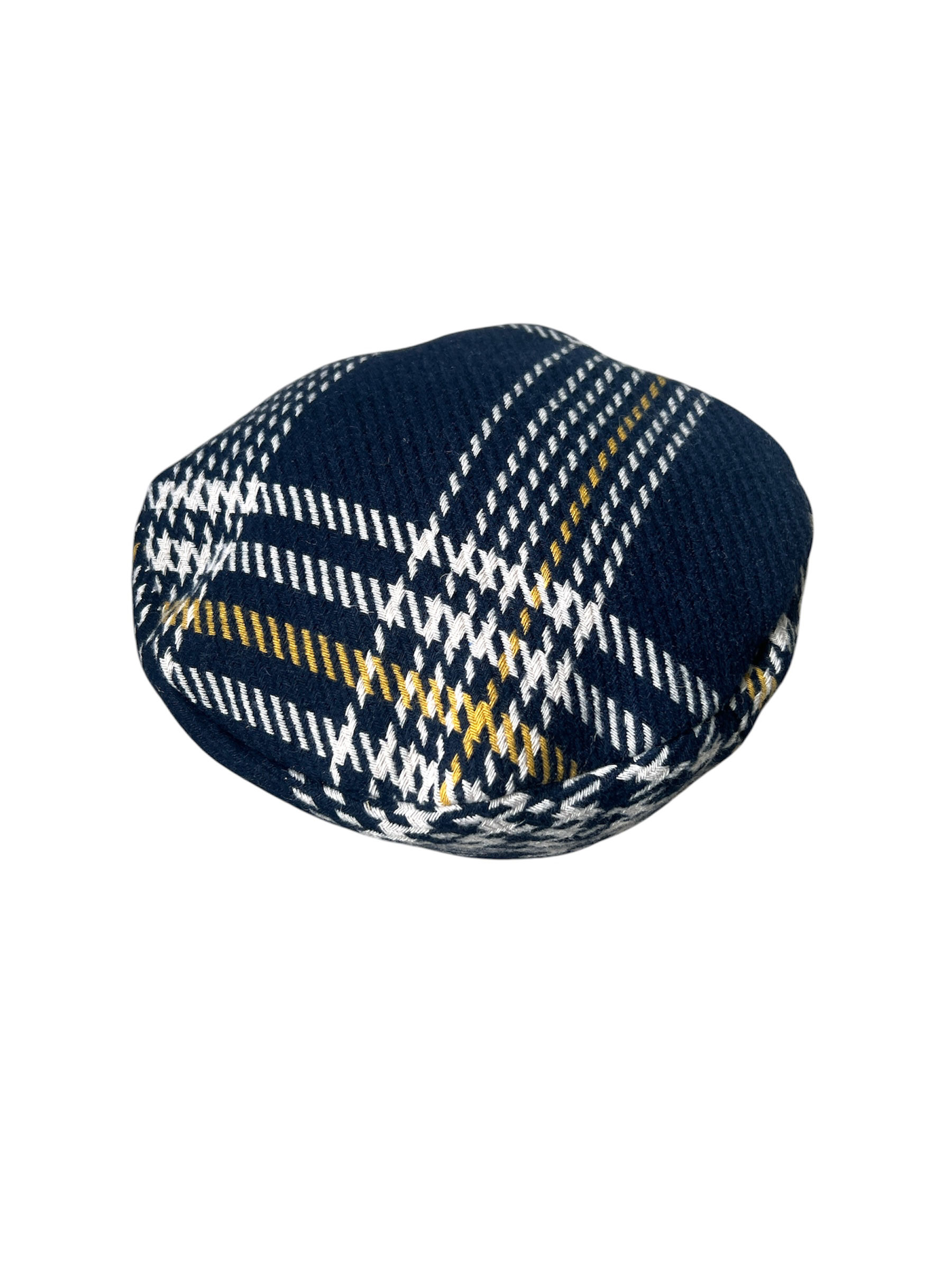 Handmade Beret Hat (Navy check)