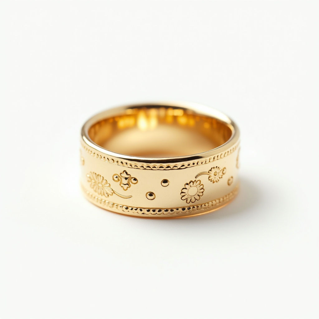 Embossed Band Ring